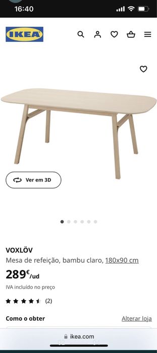 ikea voxlov mesa