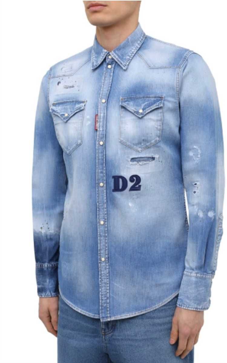 DSQUARED2 męska koszula D2 Denim jeans shirt oryginalna ITALY