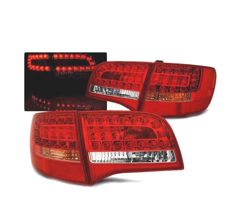 FAROLINS TRASEIROS LED PARA AUDI A6 C6 AVANT 05-08 VERMELHO BRANCO
