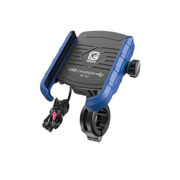 Suporte de Telemóvel para Moto com Carregador Rápido USB 3.0