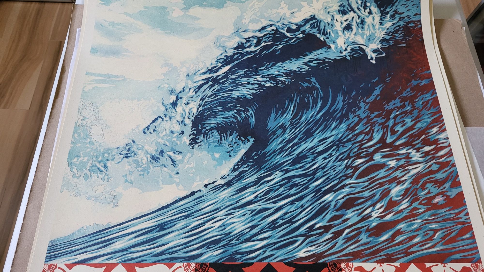Litografía Obey Wave Of Distress