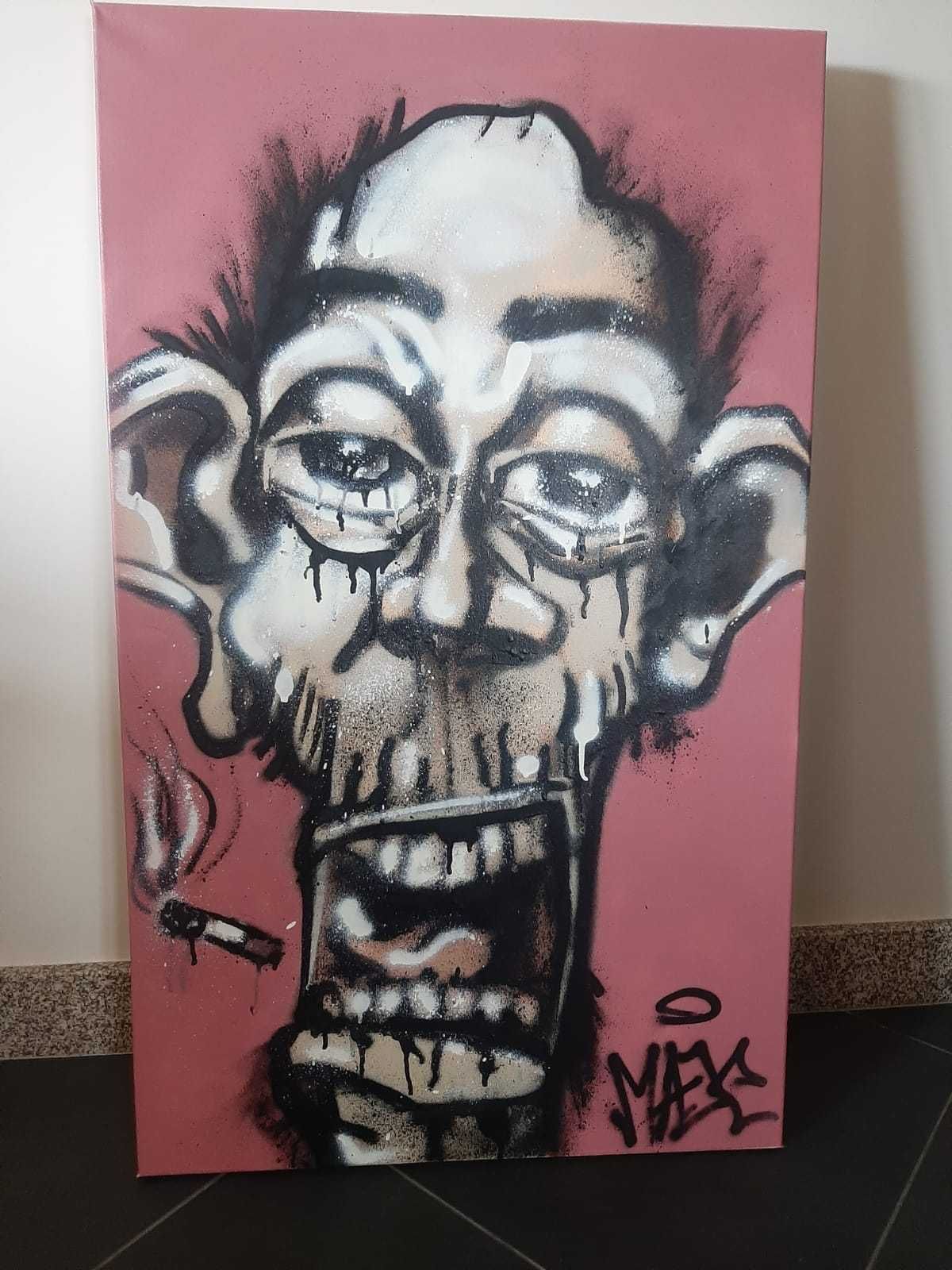 quadro pintado a mão