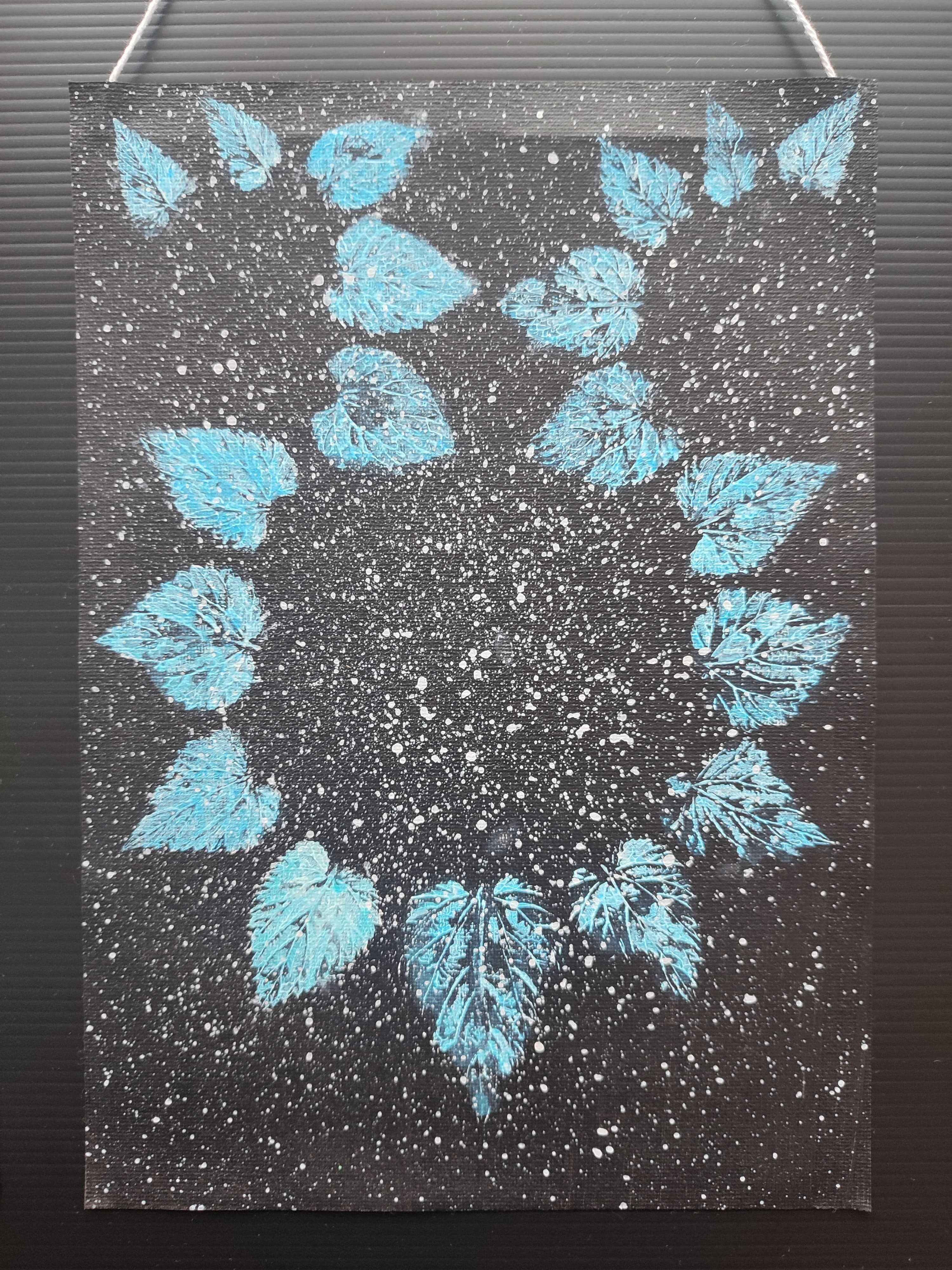 Abstrakcja | Obrazy | Tryptyk | "GALAXY OF LEAVES"