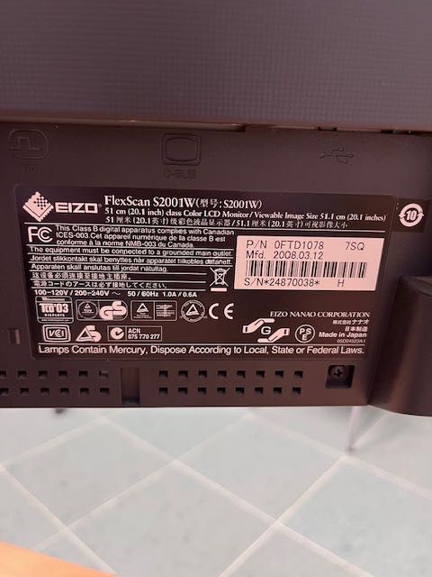 Monitor Eizo FlexScanS2001W
