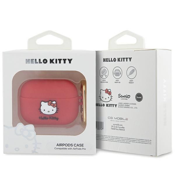 Hello Kitty HKAP3DKHSF Airpods Pro coverfuksja/fuschia Silicone 3D