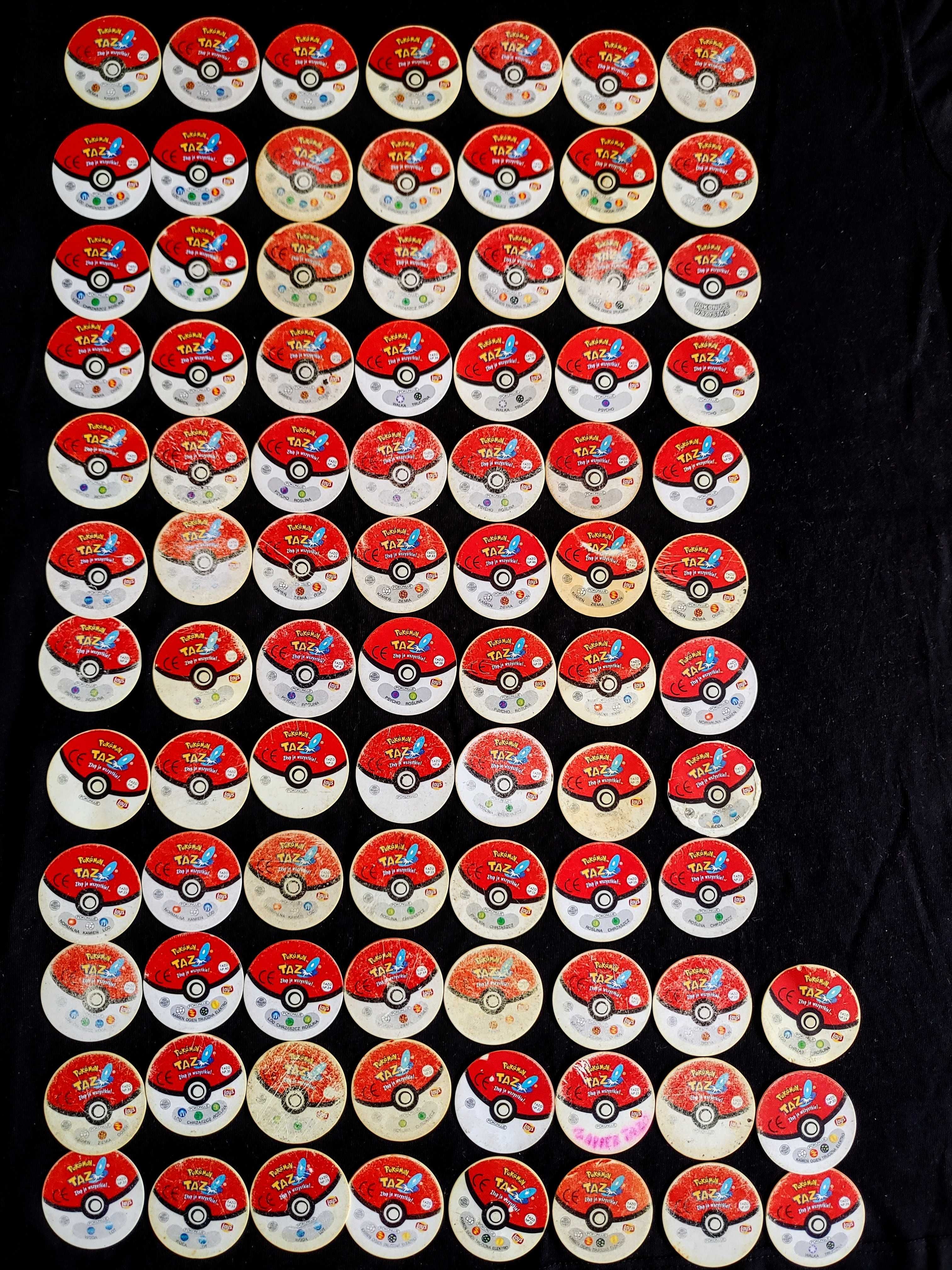 Pokemon Tazo Set 1,  Pokemon kapsle, żetony Pokemon, sztuka/zestaw