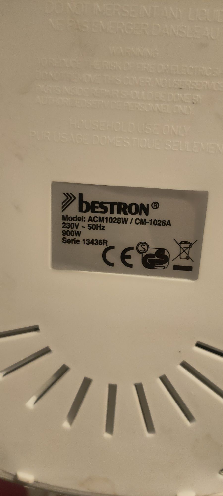 Ekspres przelewowy bestron acm1028w, cm-1028a