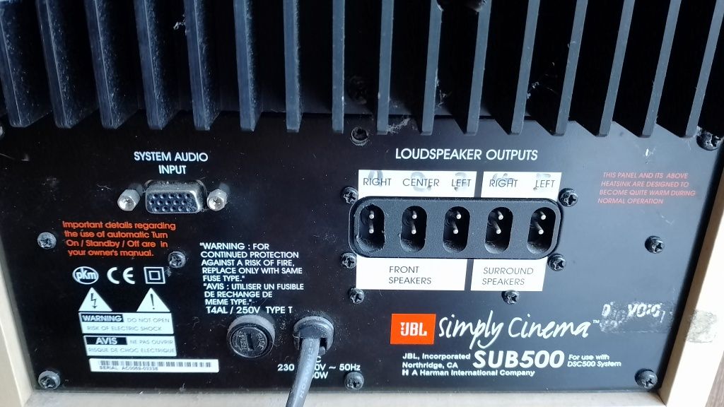 JBL kino domowe, głośnik subufer, zestaw