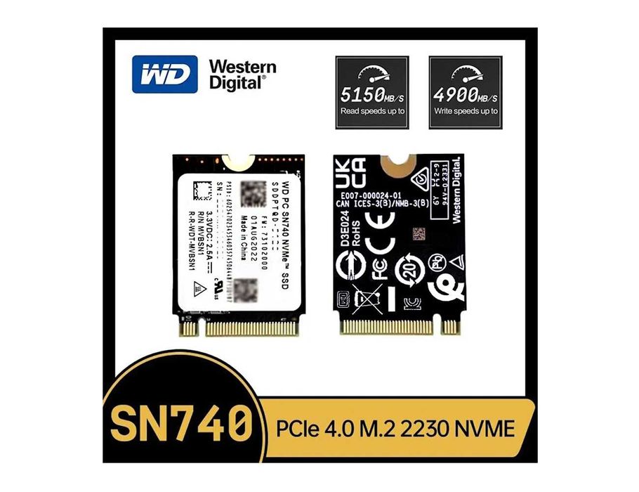 Western Digital SN740 1TB M.2 NVMe PCIe Gen4x4 2230
