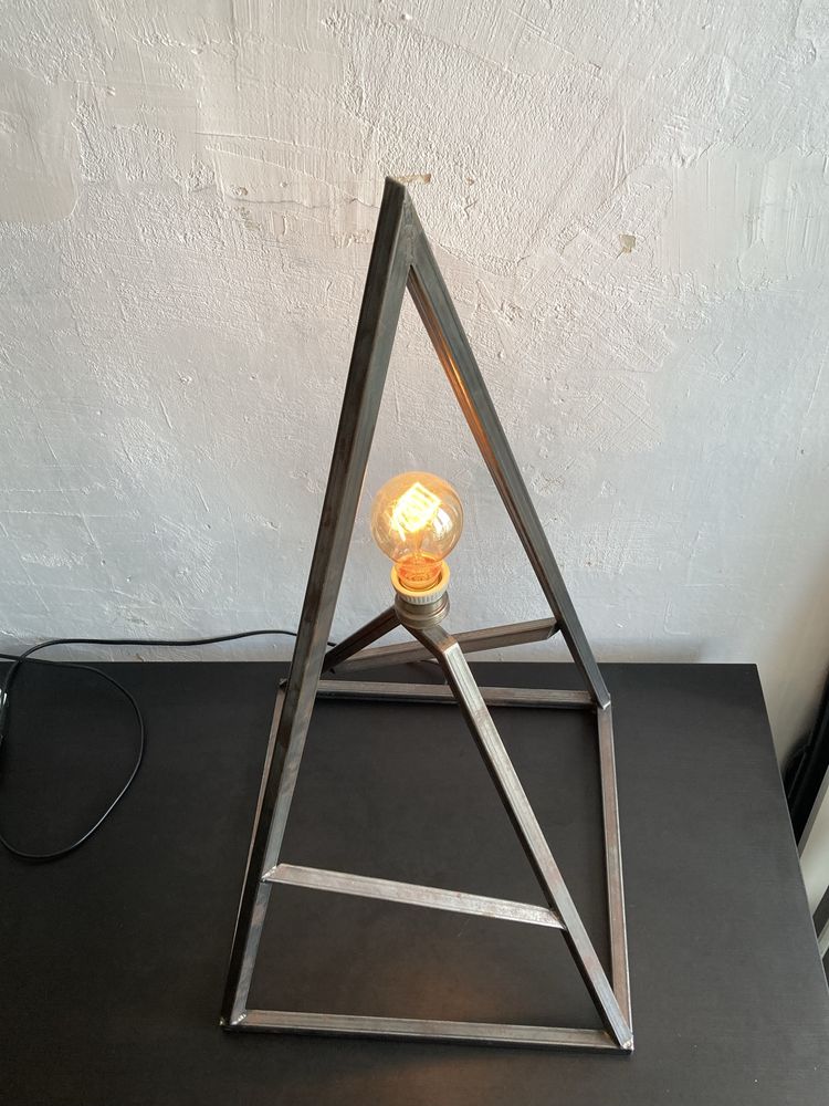 Lampa stalowa geometryczna loft