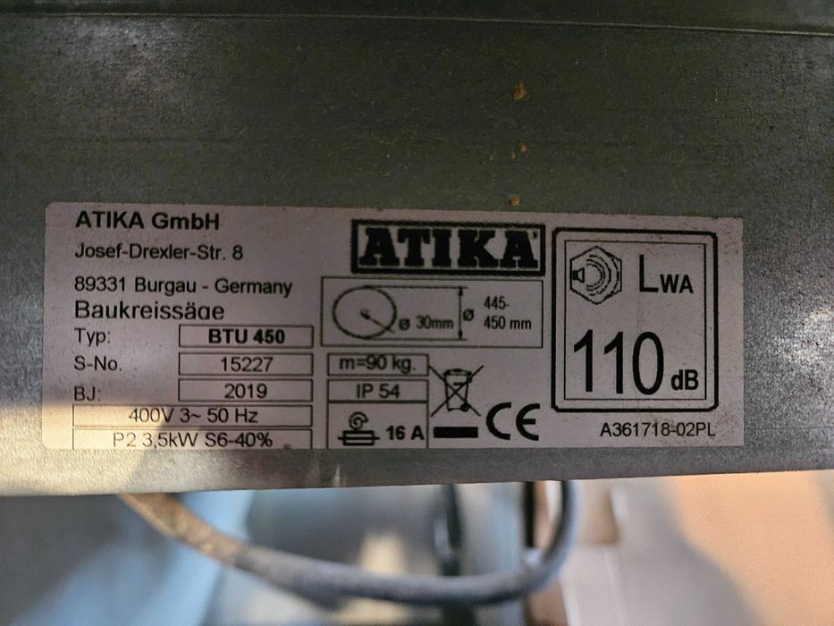 Piła  Pilarka stołowa ATIKA