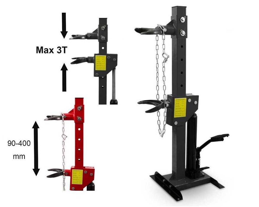 ŚCIĄGACZ HYDRAULICZNY do sprężyn 3T - Grafitowy lub Czerwony