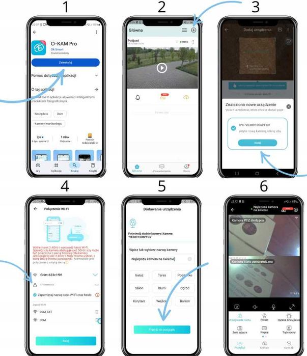 Kamera IP WiFi – zewnętrzna, obrotowa, detekcja ruchu