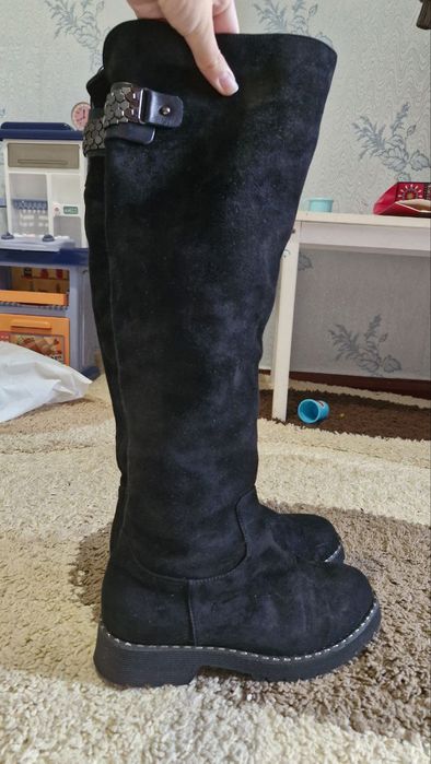 Сапоги замшевые зима 38