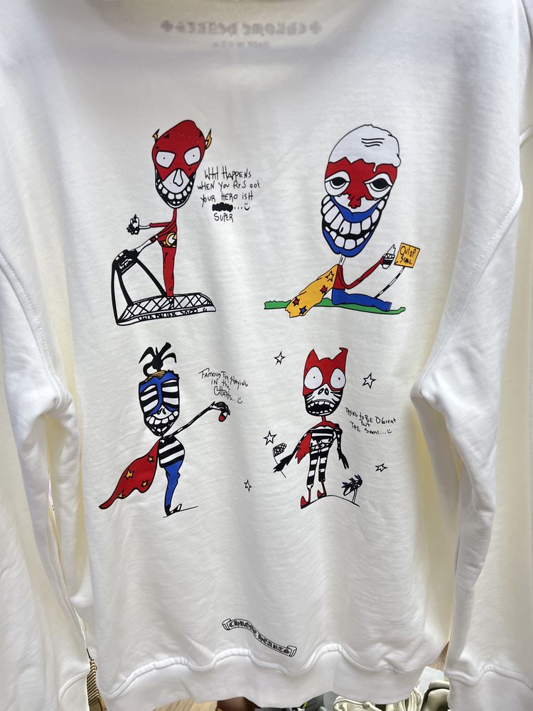 Зіп Худі Chrome Hearts White Zip Up