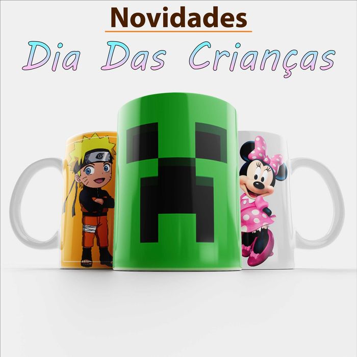 Caneca Creeper Minecraft.