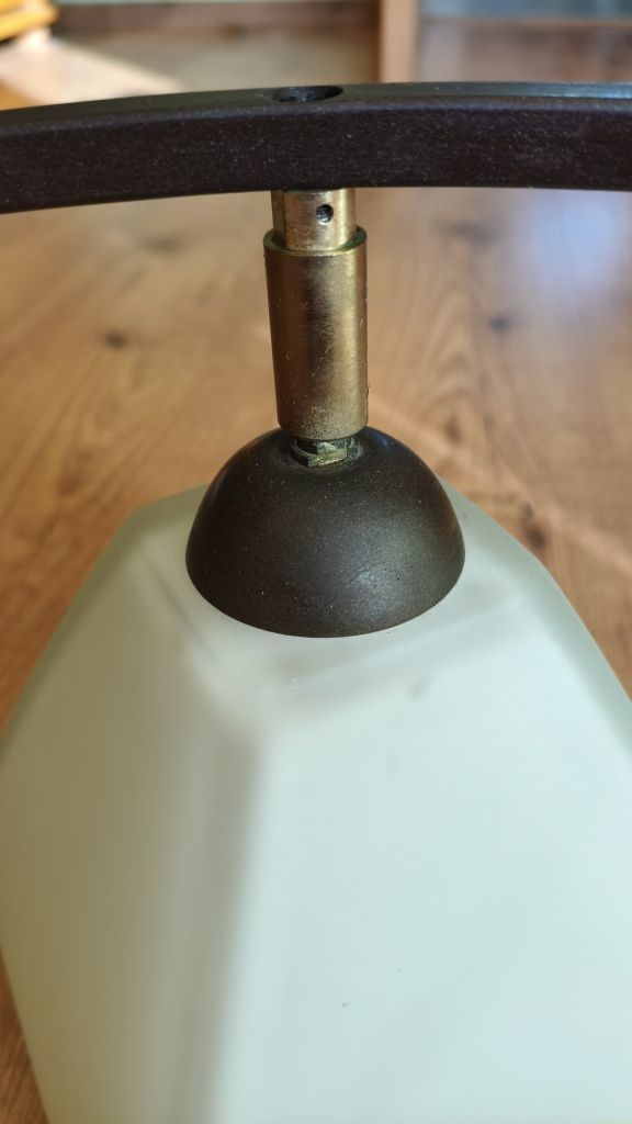 Lampa sufitowa ciemna brązowa na dwie żarówki E27