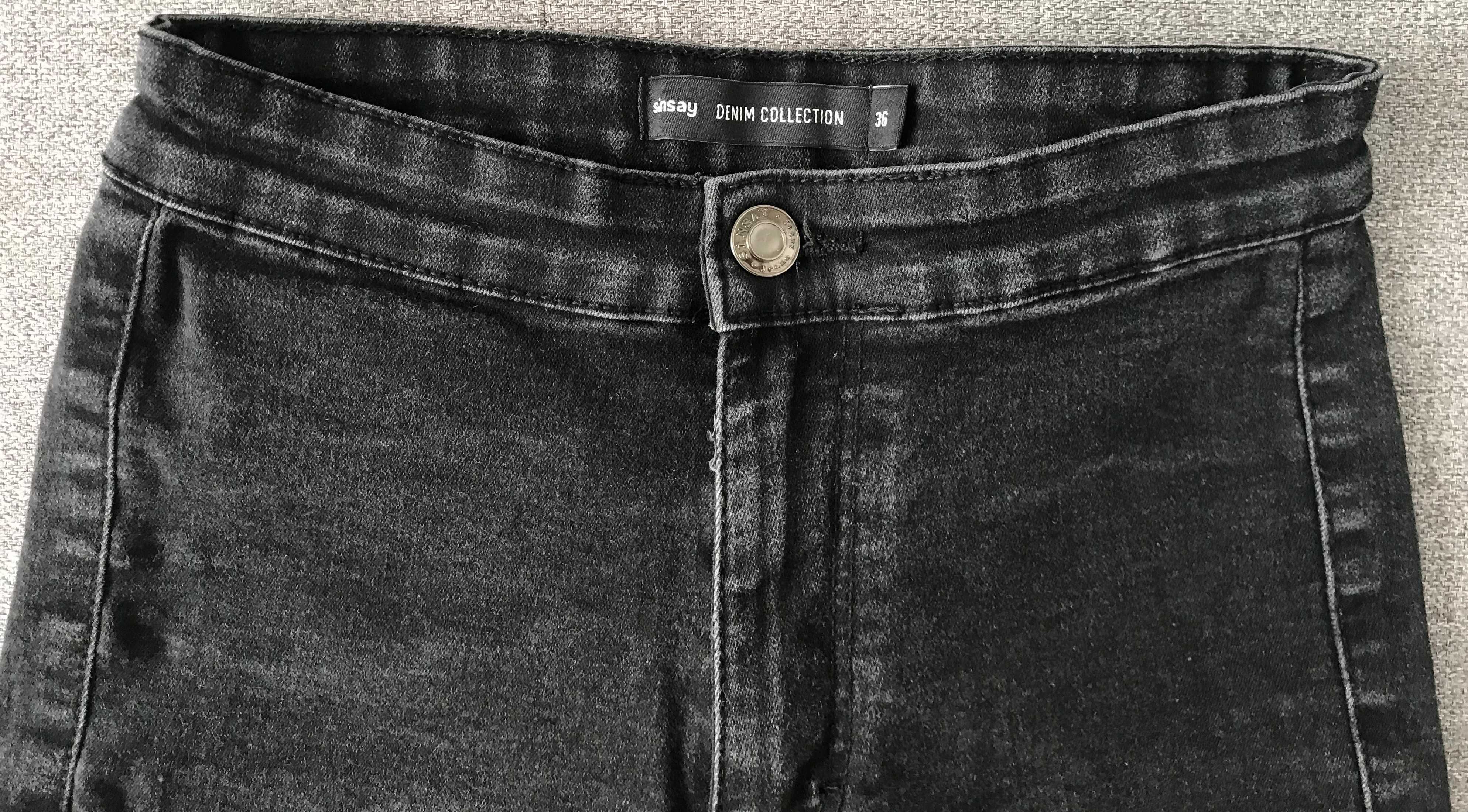 Krótkie spodenki jeansowe czarne SINSAY rozm. 36
