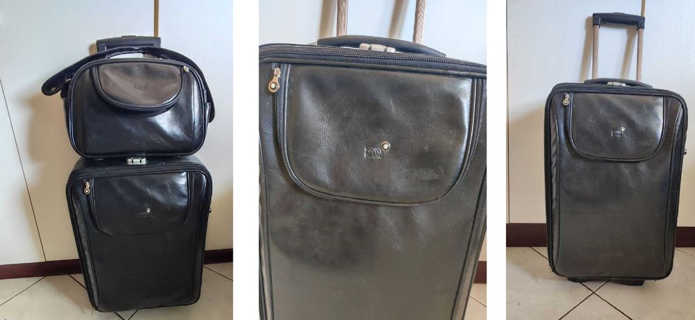 Montblanc Mont Blanc walizka skórzana torebka podróżna torba kabinowa