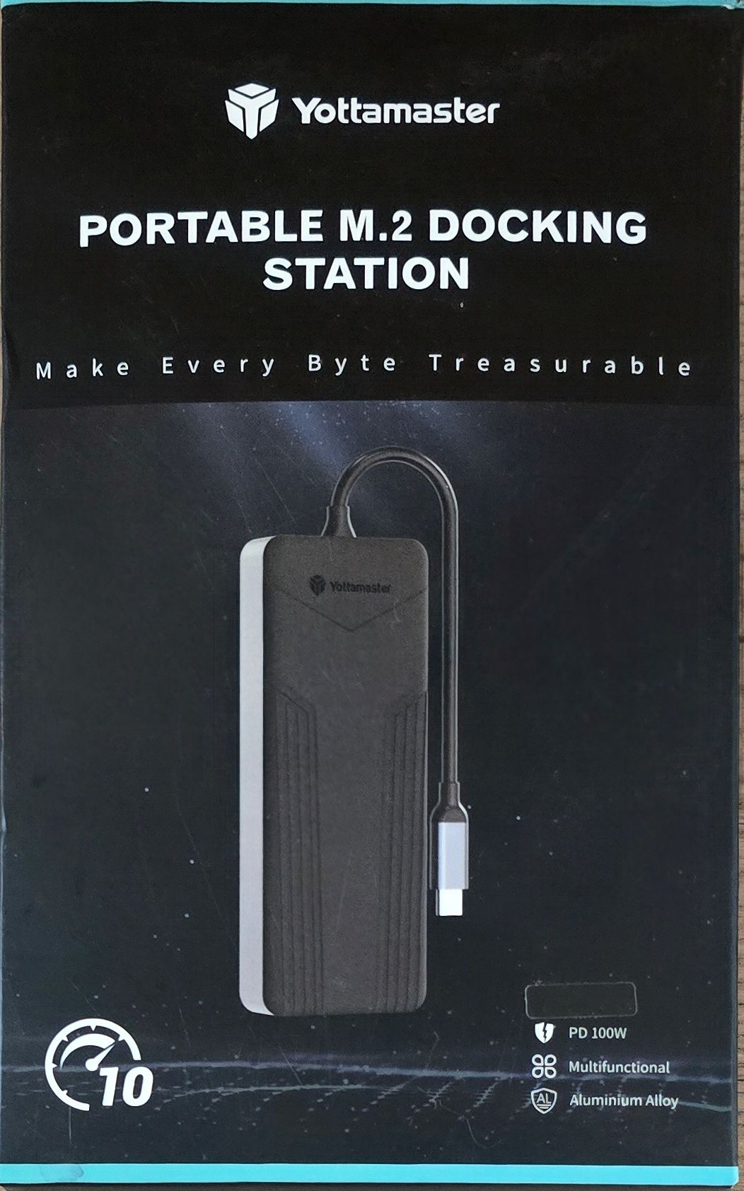 Yottamaster Stacja dokująca USB C z obudową M.2 NVMe SSD, adapter 8 w