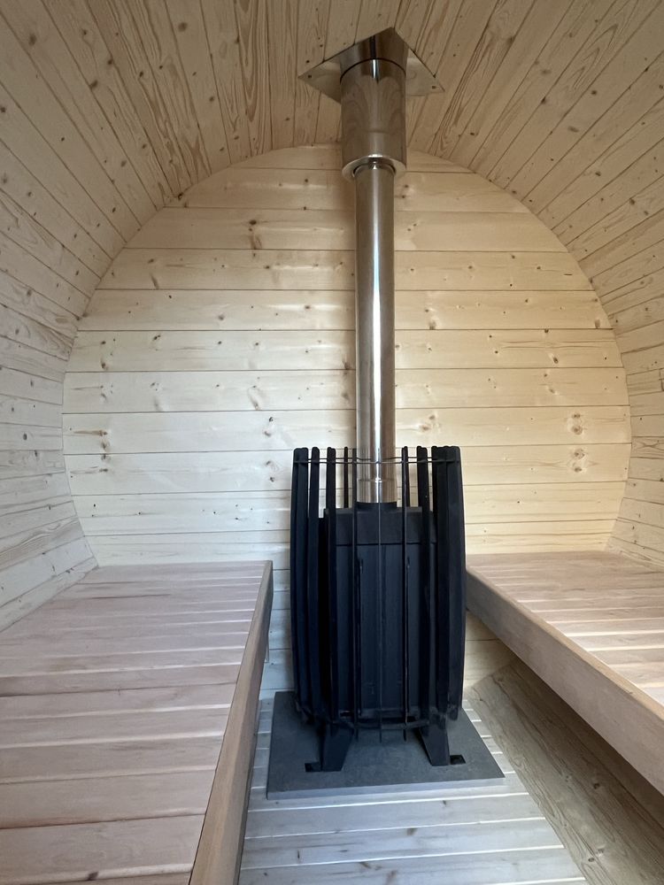 SAUNA OGRODOWA  200 cm typu beczka, bania