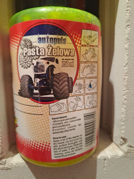 Żelowa pasta do mycia rąk 750ml