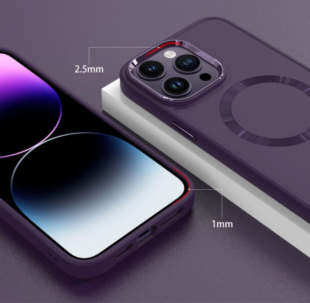 Metal Style Case with MagSafe iPhone Чехол 14-15 pro, plus, max