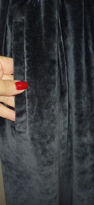 Брюки велюр широкого крою