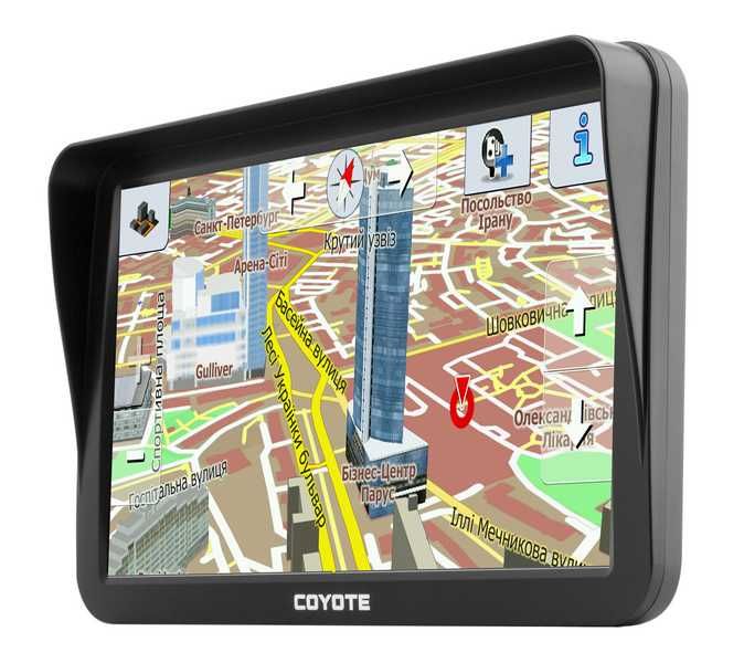 Gps навігатор для Android 9 дюймів Coyote 1050 Master PRO картки 2023