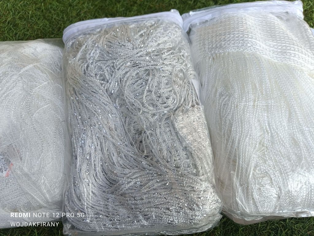 Firany makarony białe i srebrne 150*250cm