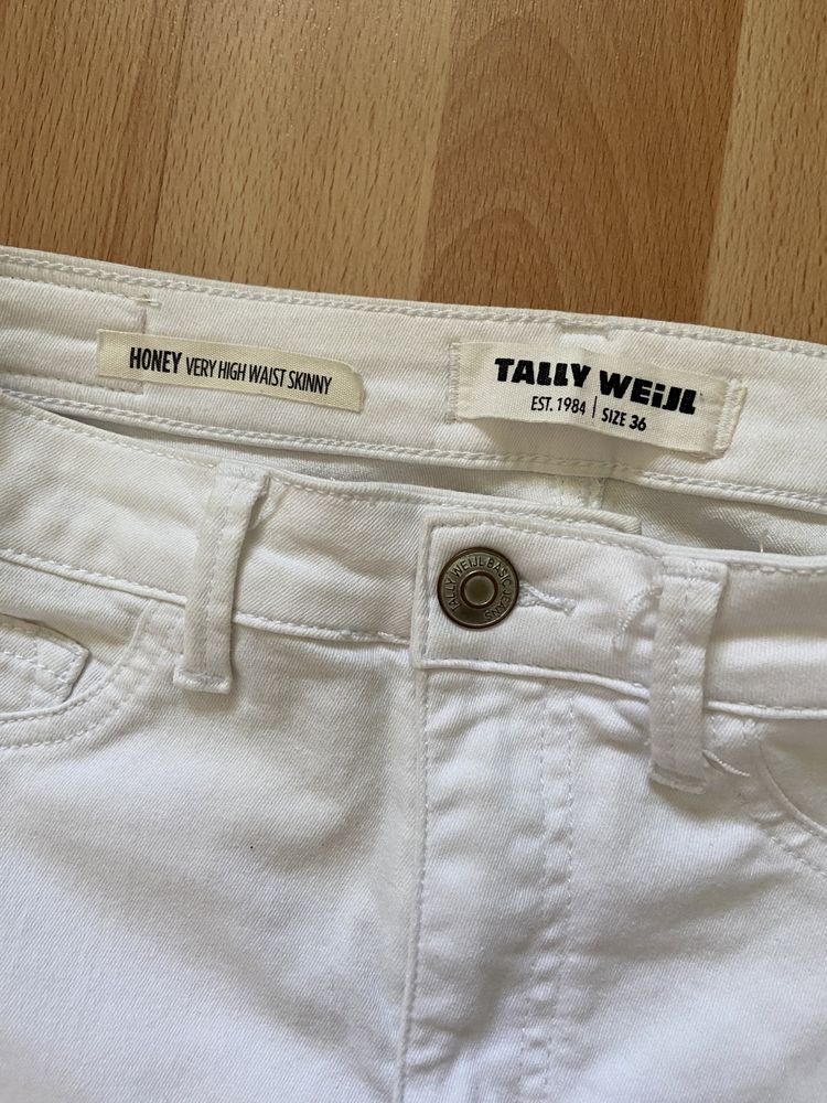 Białe spodnie jeansowe premium