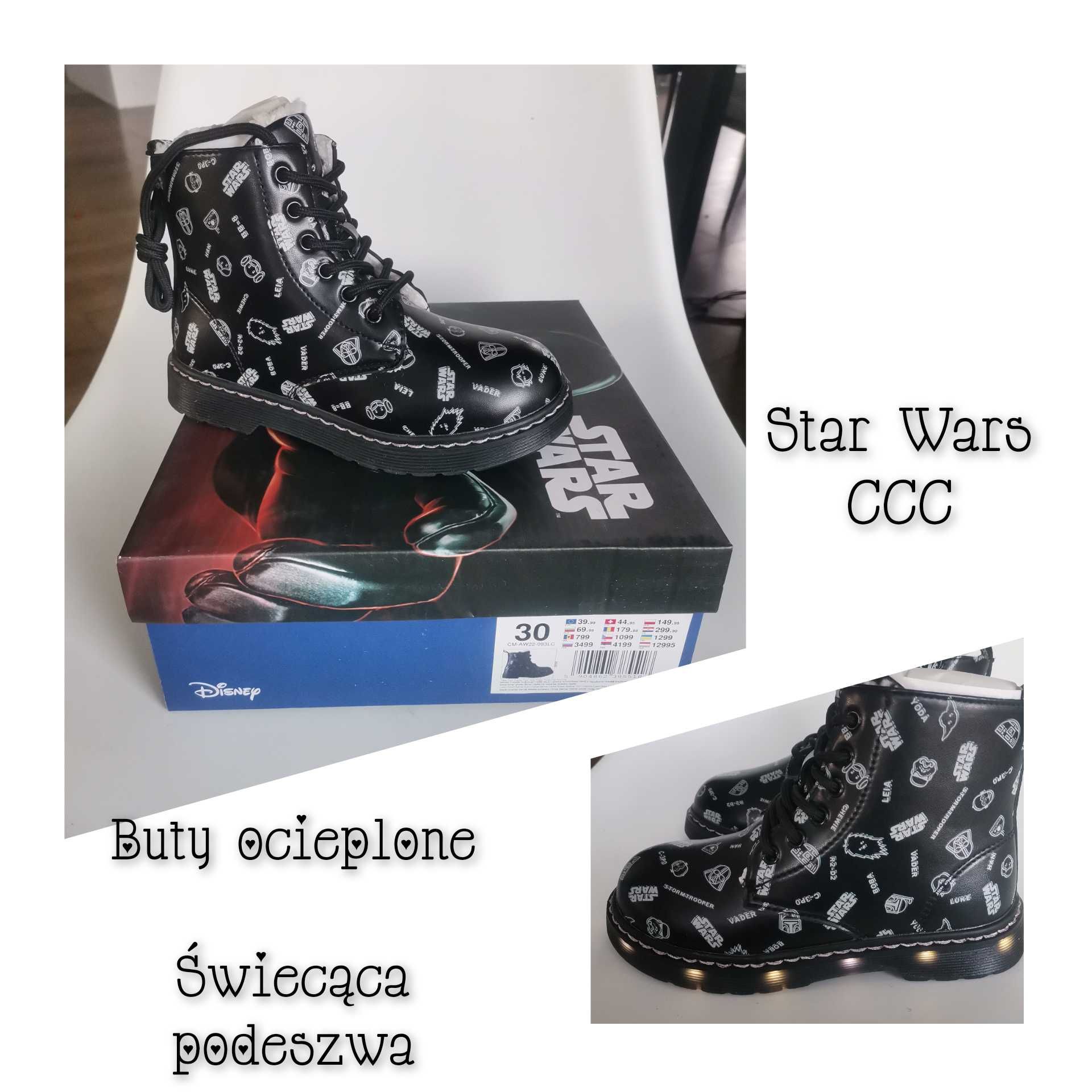 CCC Świecące Nowe Buty 29/30 botki Star Wars ocieplone buty 30 dł 19