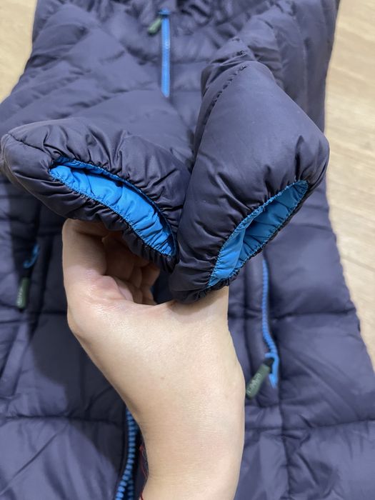 Пухова темно-синя зимова куртка парка пуховик на дівчинку синій