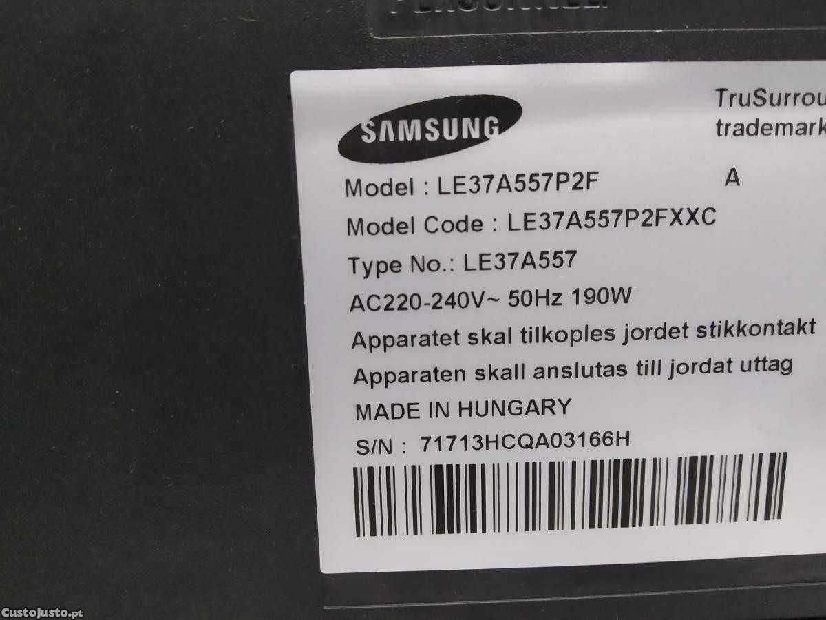 Tv Lcd samsung 37", para reparar ou peças