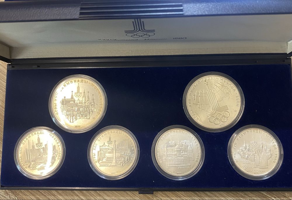 Moedas Estojos XXII Olimpiadas de Moscovo 1980