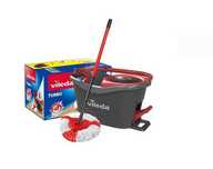 Vileda Turbo - Balde de esfregona giratório com pedal, microfibra