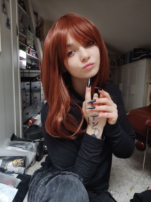 Kasztanowa brązowa peruka Brown WIG cosplay