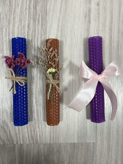 Свічки з вощини ручної роботи