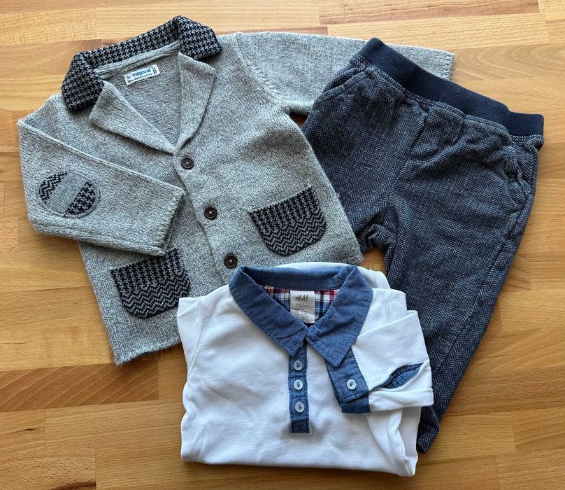 Ubranka wizytowe 74-80 dla chłopca