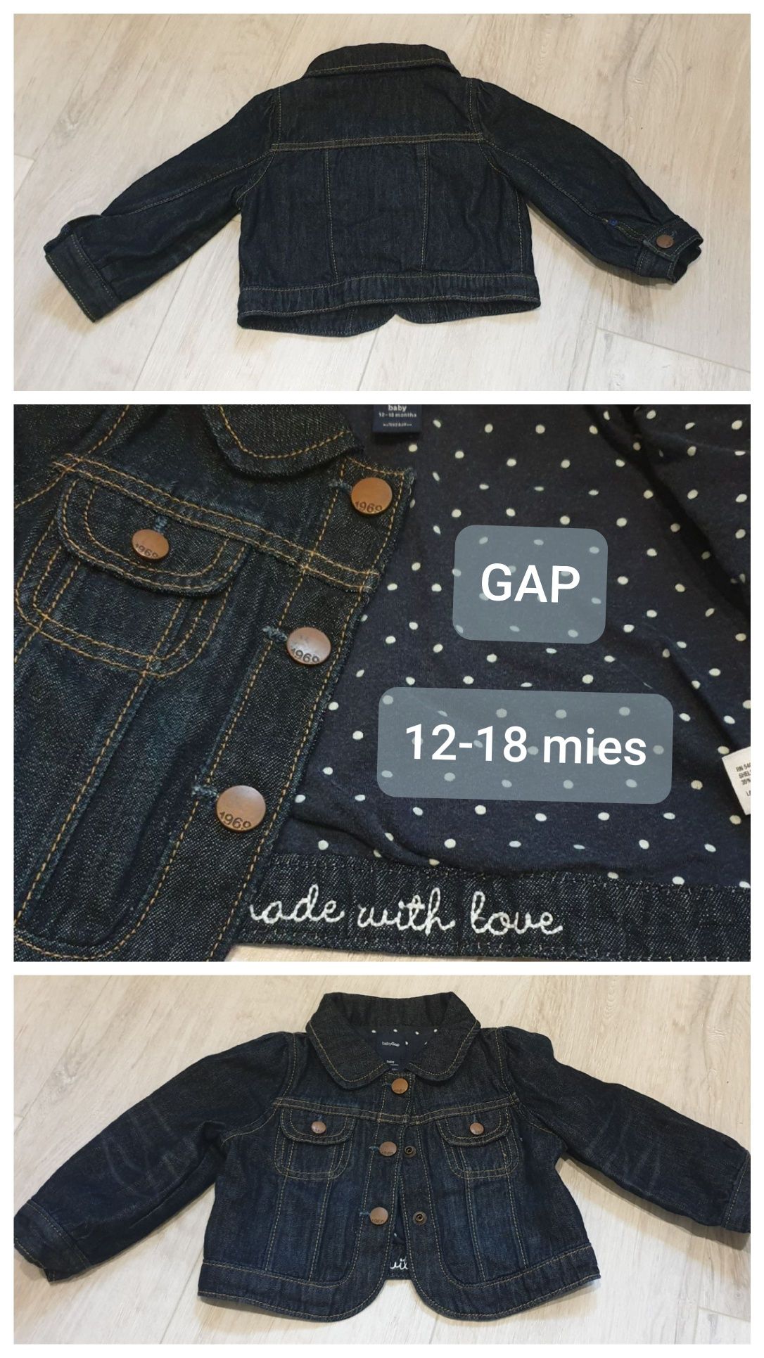 Kurteczka jeans GAP r. 12-18 mies jak nowa