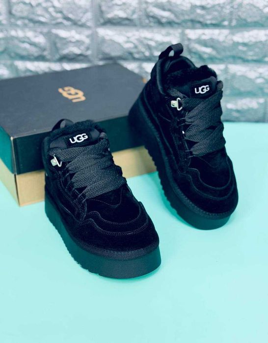 Кроссовки женские ugg lowmel black зимние на меху высокие кросовки ugg