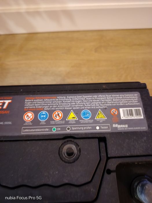 Akumulator samochodowy 12 V 55 Ah