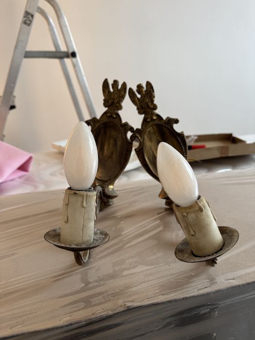 Lampy z mosiądzu z 1993 roku - kinkiet