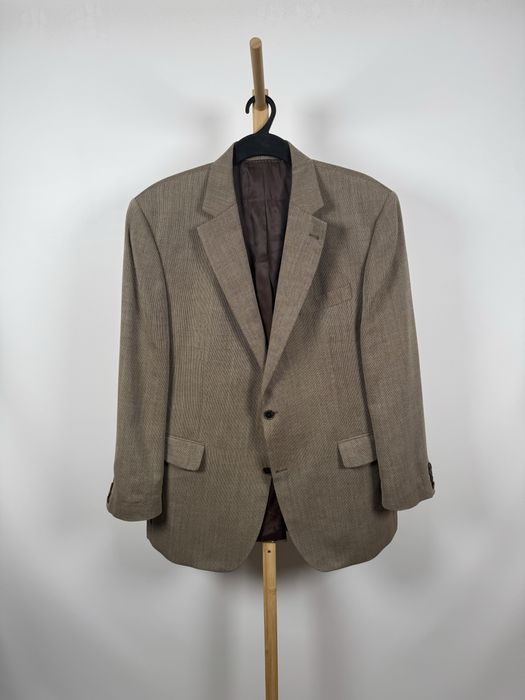 Carl Gross wełniana marynarka z dodatkiem jedwabiu L