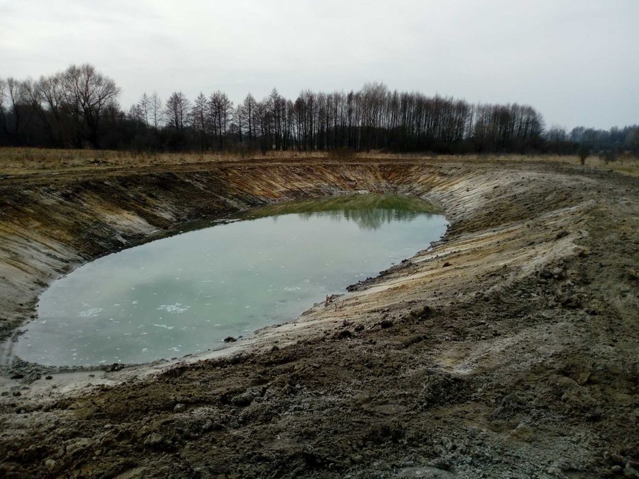 Kopanie Stawów , Oczek wodnych, Staw wykopanie koparka