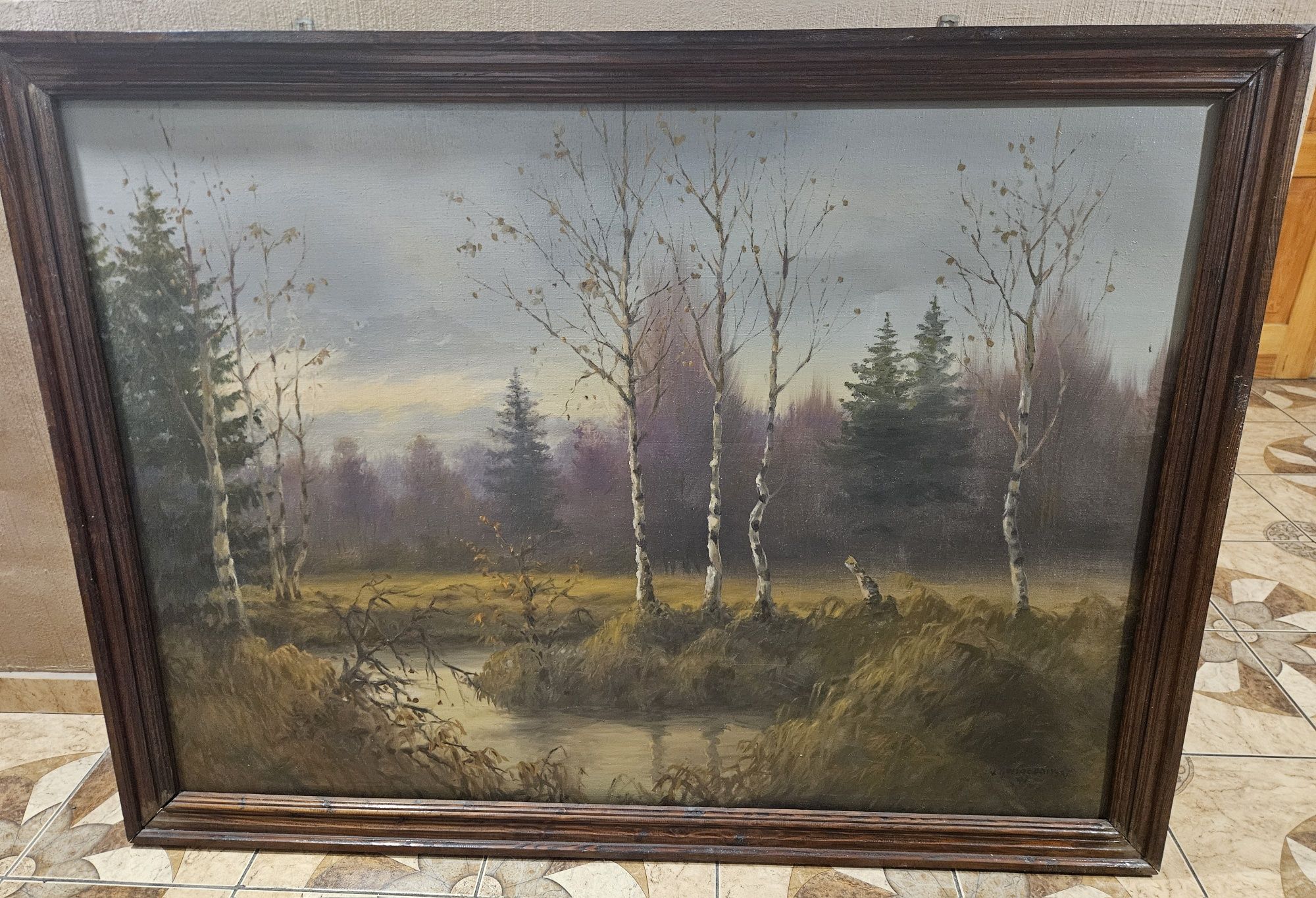 Duży obraz płótno 147/107 K.Gwiazdowski 92r