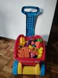Megablocks com carro de arrumação