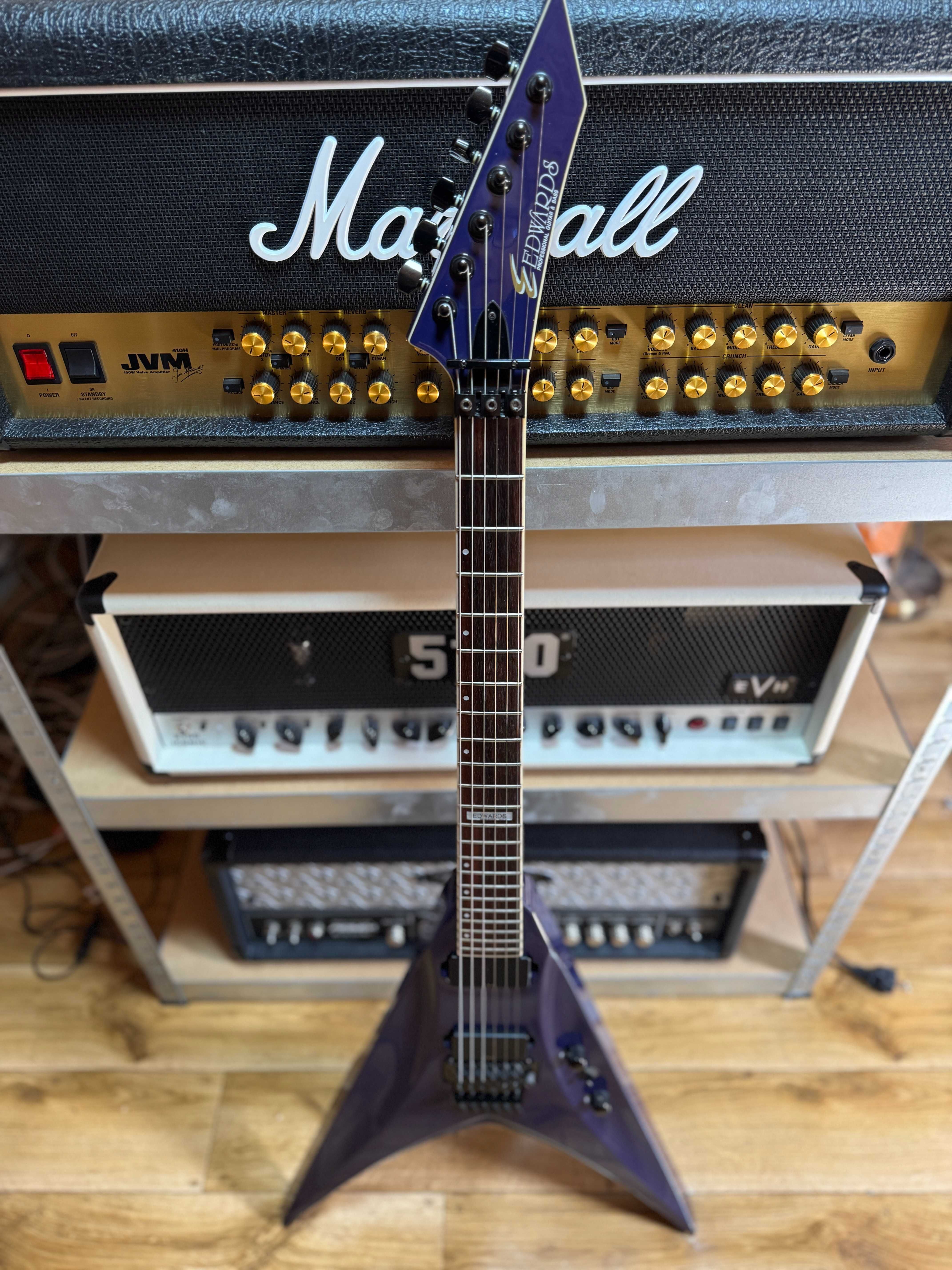 Gitara elektryczna Edwards by ESP EC-98V Flying V Penicillin Purple