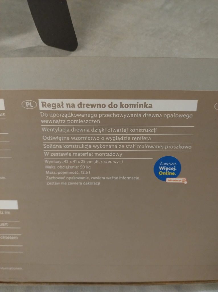 Stojak na drewno kominkowe