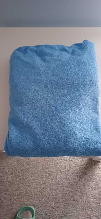 Prześcieradło z frotte z gumką niebieskie 220x200 Nowe